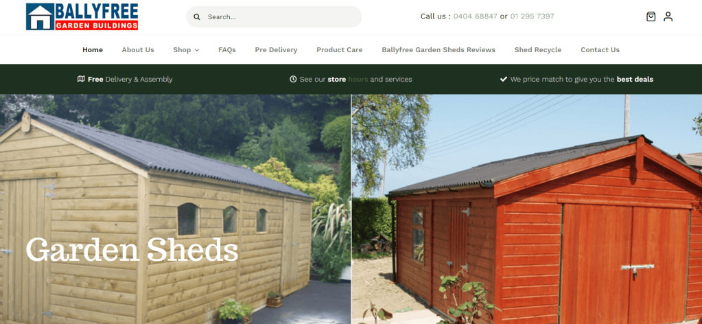 ballyfree best garden sheds ireland