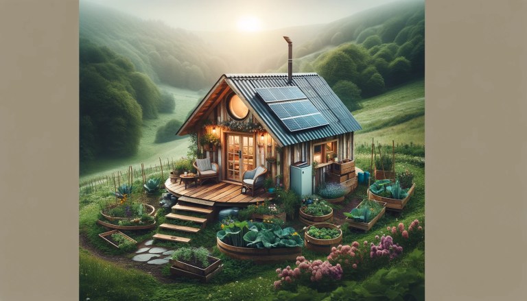 sustainable living in shepherds hut