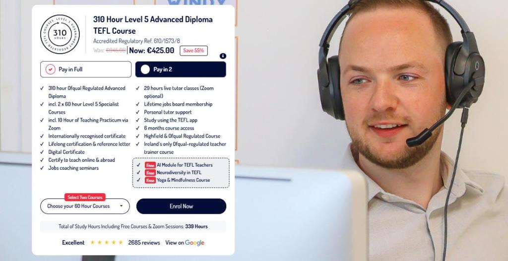 310-Hour Level 5 english online teaching course