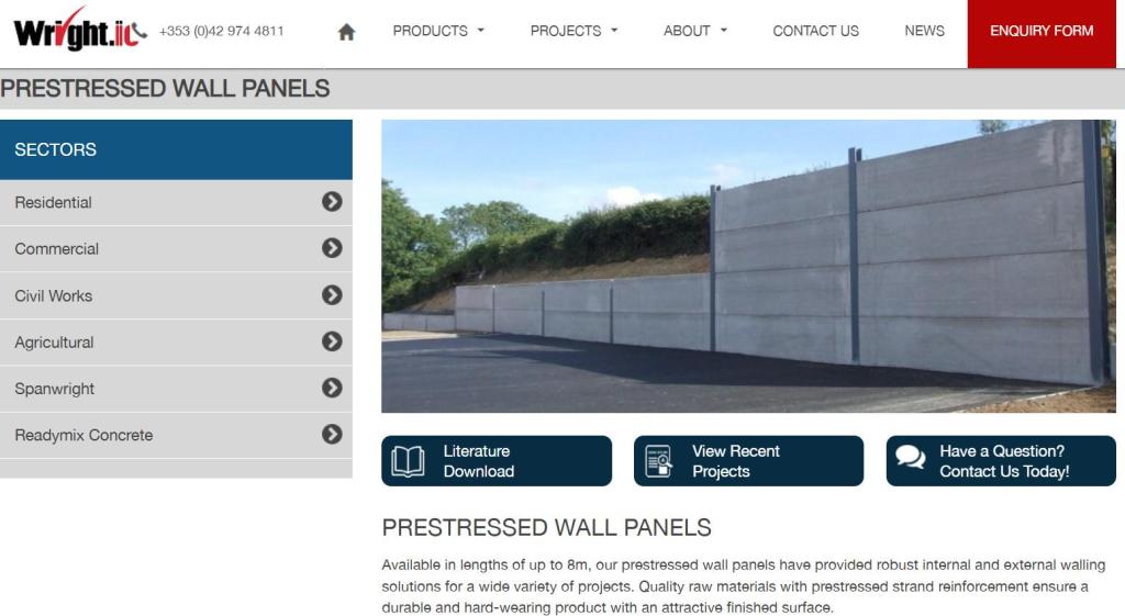 Wright Prestressed Wall Panels