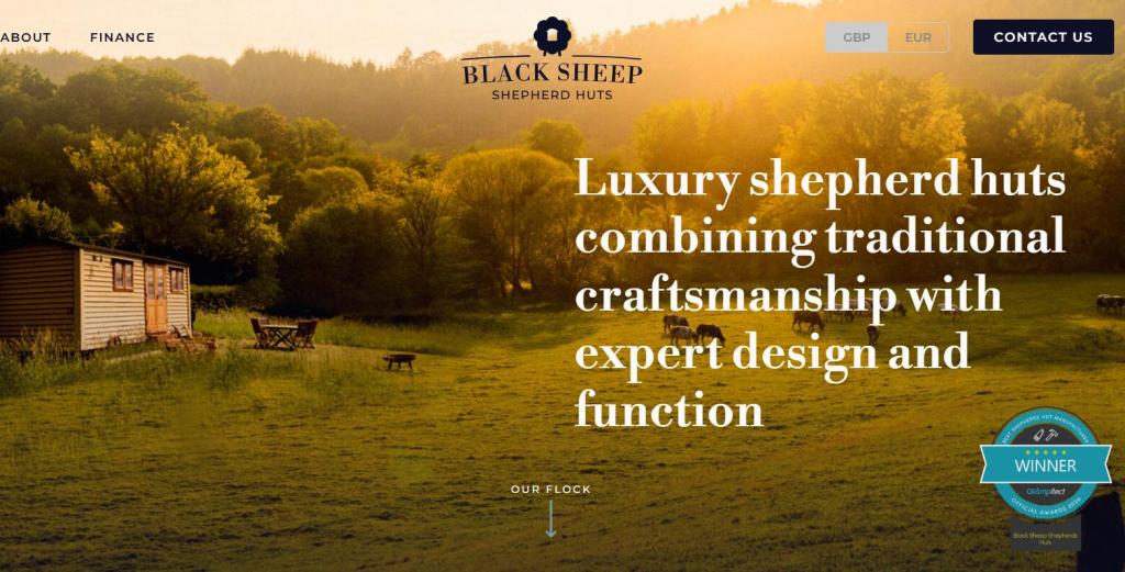 black sheep shepherds huts